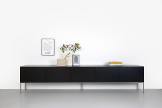 Design tv-meubel met frame, RAAT, Loef | 275, Zwart, Staand of zwevend
